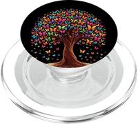 Vibrant Tree of Butterflies PopSockets PopGrip para MagSafe