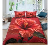 vibrant tropical bloom Funda de Edredón Microfibra 3 Piezas Impresión 3D Cierre de vibrant tropical bloom Funda Edredon Fundas de Almohada Antibacteriana Lavables for familia Double（200x200cm）
