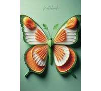 Vibrant Veggie Butterfly Notebook - 6x9 Lined Notebook for Foodies, Cooks, and Creative Planners, 100 Pages