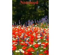 Vibrant Wildflower Meadow Journal: 100 Pages Lined Paper, Full-Frame Poppy and Lavender Painting Cover, Aesthetic Floral Notebook