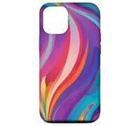 Vibrante Abstracto Fluir Color Swirl Art Carcasa para iPhone 12/12 Pro