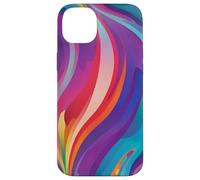 Vibrante Abstracto Fluir Color Swirl Art Carcasa para iPhone 14 Plus