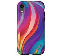 Vibrante Abstracto Fluir Color Swirl Art Carcasa para iPhone XR