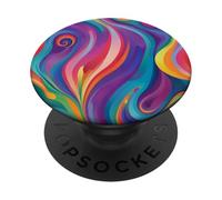 Vibrante Abstracto Fluir Color Swirl Art PopSockets PopGrip Adhesivo