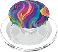 Vibrante Abstracto Fluir Color Swirl Art PopSockets PopGrip para MagSafe