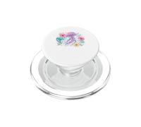 Vibrante Acuarela Medusas Tropicales Arte Floral PopSockets PopGrip para MagSafe
