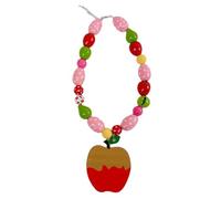 Vibrante collar de cuentas de madera de frutas para alegrías de dopamina que promueve la moda lúdica y la comodidad diaria, cómodo collar hecho a mano en forma de fruta que promueve el placer de la