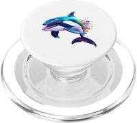 Vibrante Colorido delfín océano Vida Marina Nadador PopSockets PopGrip para MagSafe