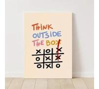 Vibrante cuadro decorativo para pared Piensa de forma creativa (20x30cm/Marco interno)
