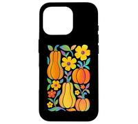 Vibrante diseño de Flores de Calabazas otoñales Carcasa para iPhone 16 Pro