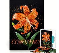 Vibrante Flor de Lirio Tigre Que florece Confianza en una Belleza audaz Rompecabezas de 1000 Piezas para Adultos Juego de Memoria Cerebral Encaje sin Espacios Actividad Relajante para un Descanso