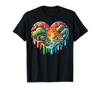 Vibrante gráfico de amor en forma de corazón Camiseta