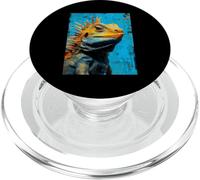 Vibrante Iguana Arte Abstracto Reptil Diseño PopSockets PopGrip para MagSafe