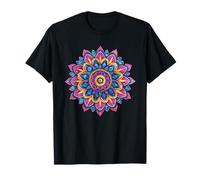 Vibrante Mandala Floral Bohemia Zen Harmony Camiseta