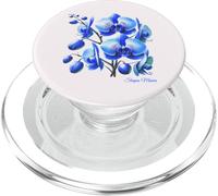 Vibrante Orquídea Azul Vívido Elegancia Formas Mania PopSockets PopGrip para MagSafe
