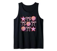 Vibrante patrón de conchas marinas y estrellas Camiseta sin Mangas