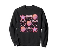Vibrante patrón de conchas marinas y estrellas Sudadera
