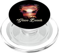 Vibrante Puesta de Sol de Glass Beach en Fort Bragg, California PopSockets PopGrip para MagSafe