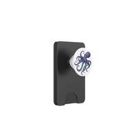 Vibrante pulpo morado y azul arte oceánico PopSockets PopWallet para MagSafe