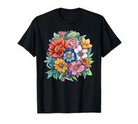 Vibrante Ramo Floral Primavera jardín floración Color Camiseta