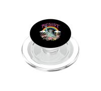 Vibrante Resist Lady Liberty Rainbow Floral Graphic PopSockets PopGrip para MagSafe