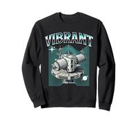 Vibrante señal Espacial Ciencia ficción Retro estación Espacial Sudadera