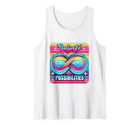 Vibrante símbolo de Infinito Retro Ilimitado diseño potencial Camiseta sin Mangas