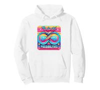 Vibrante símbolo de Infinito Retro Ilimitado diseño potencial Sudadera con Capucha
