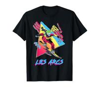 Vibrante Snowboarder en Les Arcs Design Camiseta