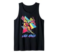 Vibrante Snowboarder en Les Arcs Design Camiseta sin Mangas
