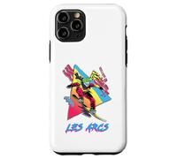 Vibrante Snowboarder en Les Arcs Design Carcasa para iPhone 11 Pro