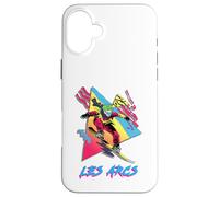 Vibrante Snowboarder en Les Arcs Design Carcasa para iPhone 16 Plus