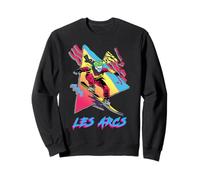 Vibrante Snowboarder en Les Arcs Design Sudadera