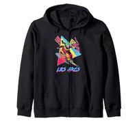Vibrante Snowboarder en Les Arcs Design Sudadera con Capucha