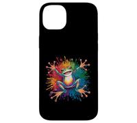 Vibrante Splash Frog Rainbow Joyful Art Carcasa para iPhone 14 Plus