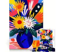 Vibrante visión fauvista de Girasoles Rompecabezas de 1000 Piezas para Adolescentes Entrenamiento de Memoria Escape Tranquilo Corte Impecable Regalo de Invierno (50x75cm)