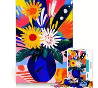 Vibrante visión fauvista de Girasoles Rompecabezas de 1000 Piezas para Adolescentes Juego Que estimula el Cerebro Encaje Huecos Actividad Relajante para Grupos en Interiores (38x26cm)