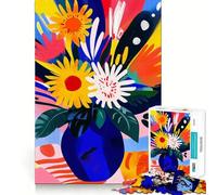 Vibrante visión fauvista de Girasoles Rompecabezas para Adultos de 1000 Piezas Diversión para Entrenar la Mente Piezas sin Rebabas y de Corte Limpio Actividad entrañable para Compartir en Familia