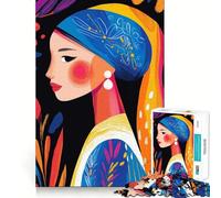 Vibrante visión fauvista de La Joven de la Perla Rompecabezas de 1000 Piezas para Adultos Juguete Que desafía la Mente Corte preciso Alineación Actividad Divertida para Toda la Familia