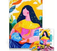 Vibrante visión fauvista de la Mona Lisa Rompecabezas de 1000 Piezas para Adolescentes Tren de la Memoria Diversión conexión Limpia y sin interrupciones Actividad grupal Relajante para Interiores