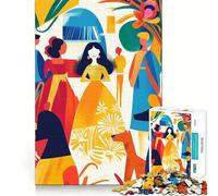 Vibrante visión fauvista de Las Meninas Rompecabezas para Adolescentes 1000 Piezas Estimula la Mente Diversión Corte Limpio Componentes Resistentes Actividad conmovedora para Compartir (38x26cm)