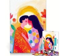 Vibrante visión fauvista del Rompecabezas El Beso 1000 Piezas Juguete de construcción Focus Ajuste Huecos Actividad gratificante para días lluviosos (50x75cm)