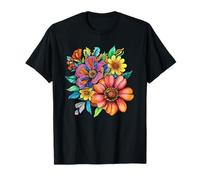 Vibrante Wildflower Jardín Floración Fantasía Primavera Camiseta