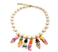 Vibranting - Collar ajustable con colgante de gota para niños, para actividades al aire libre, hecho a mano, joyería infantil