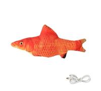 Vibrating Fish for Dogs, Realistic Floppy Fish Dog Toy with USB Rechargeable Motion Sensor, Interactive Automatic Flopping Pet Toy for Small Medium Large Dogs and Cats, Durable Plush Chew Toy
