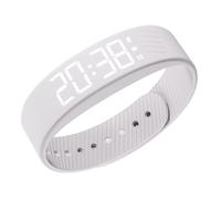 Vibrating Wrist Alarm Clock - Silent Waterproof Digital Wristband with LED Display, Smart Vibrating Alarm Watch For Heavy Sleepers, Adults, Adolescentes, Oficina y Bedroom Use, blanco, Se référer à la