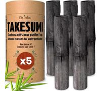 Vibratis Binchotan Orgánico 5x - Carbón Activo Binchotan de Bambú para Purificación de Agua de Grifo en Jarra