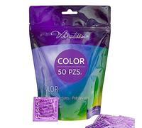 VIBRATISSIMO Condones Color paquete de 50 | sensitivos y extra húmedos | preservativos de colores | anticoncepción hombres | set multicolor de rojo, negro, amarillo, verde y dorado
