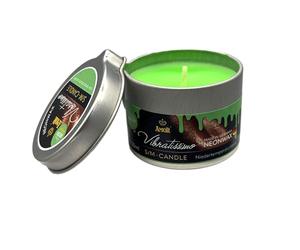 VIBRATISSIMO vela S/M NEON GREEN 50 ml | vela de cera de baja fusión color verde neón | cera de vela de calidad sin olor | vela de goteo para juegos eróticos | vela de masaje romántico para parejas