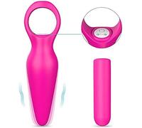 Vîbratóri Dldó de silicona masajeadora para mujer usables, Vîbrátóre Prostatě masaje con 9 modos USB recarga, suave desmontable